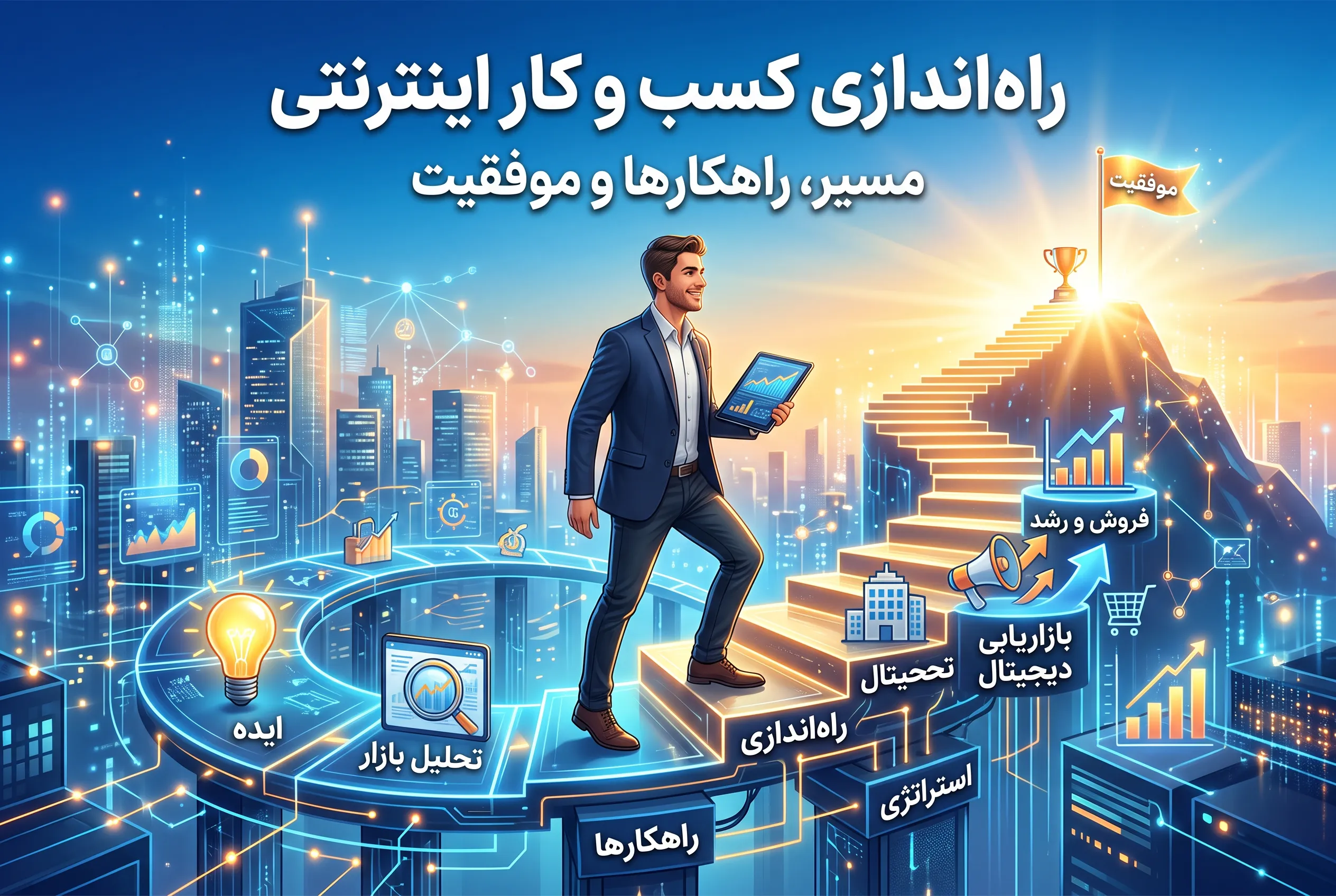 راهنمای جامع راه اندازی کسب و کار اینترنتی | مسیر، راهکار ها و موفقیت
